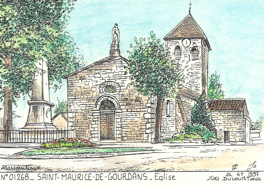 N 01268 - ST MAURICE DE GOURDANS - église