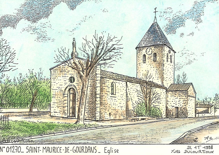N 01270 - ST MAURICE DE GOURDANS - église
