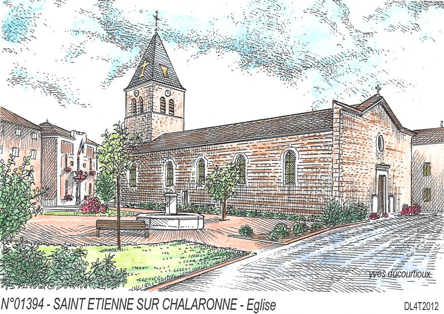 N 01394 - ST ETIENNE SUR CHALARONNE - église