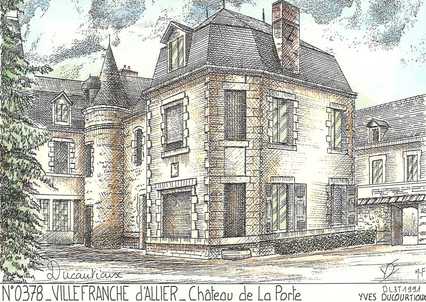 N 03078 - VILLEFRANCHE D ALLIER - château de la porte