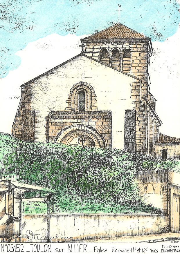N 03152 - TOULON SUR ALLIER - église romane 11è et 12è