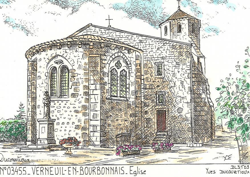 N 03455 - VERNEUIL EN BOURBONNAIS - église