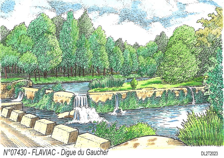 N 07430 - FLAVIAC - digue du gaucher