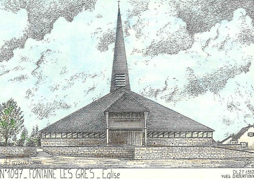 N 10097 - FONTAINE LES GRES - église