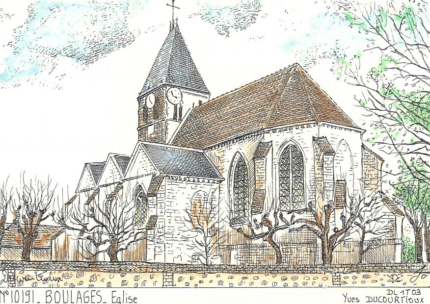 N 10191 - BOULAGES - église
