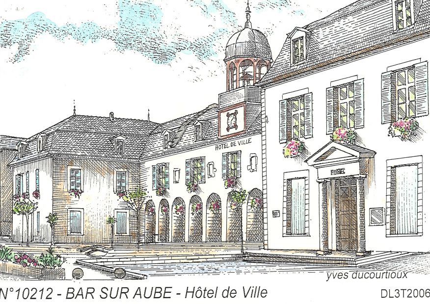 N 10212 - BAR SUR AUBE - hôtel de ville