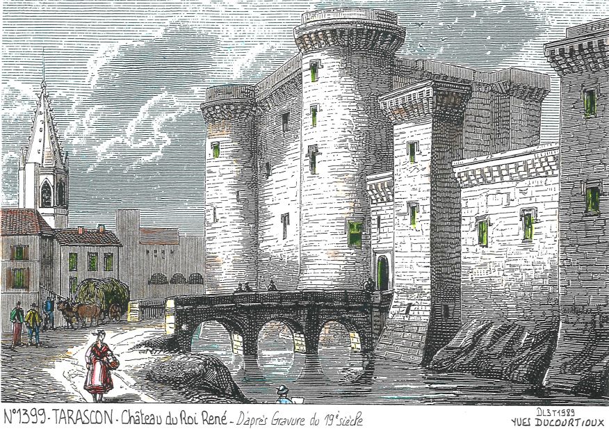 N 13099 - TARASCON - château du roi rené (d'aprs gravure ancienne)