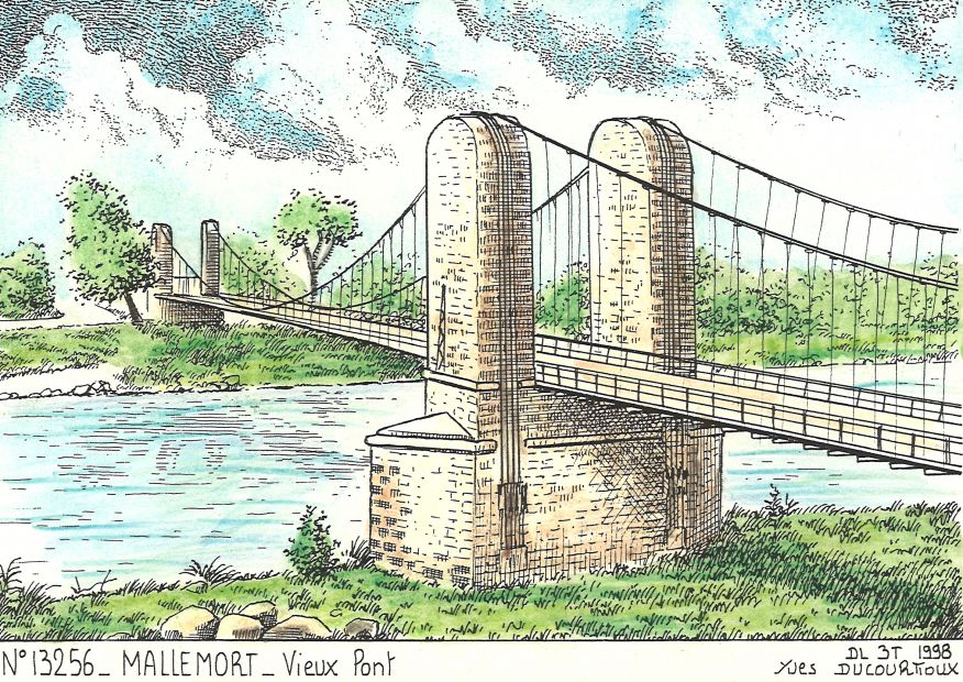 N 13256 - MALLEMORT - vieux pont