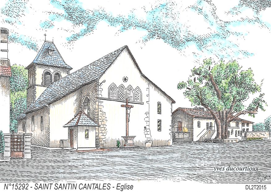 N 15292 - ST SANTIN CANTALES - église