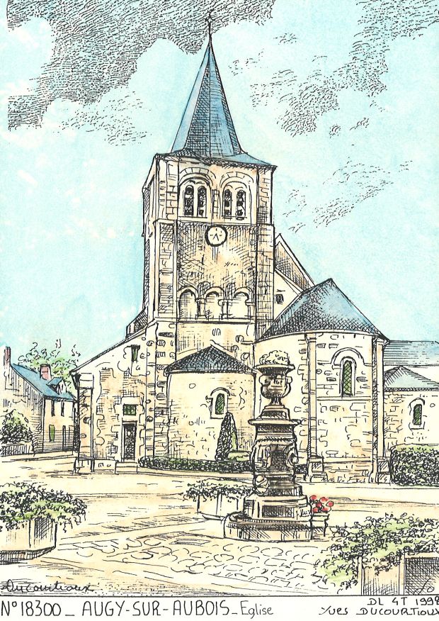 N 18300 - AUGY SUR AUBOIS - église