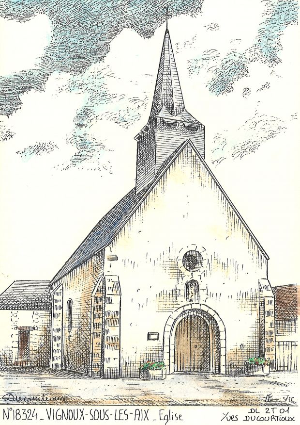 N 18324 - VIGNOUX SOUS LES AIX - église