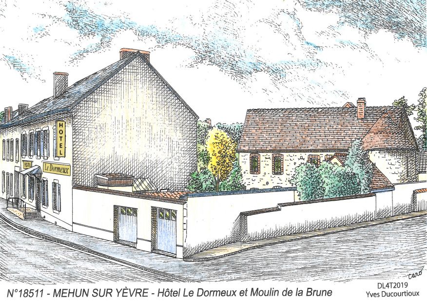 N 18511 - MEHUN SUR YEVRE - htel le dormeux et moulin de