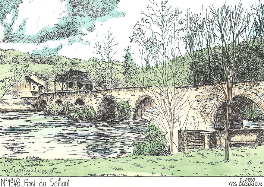 N 19048 - ALLASSAC - pont du saillant