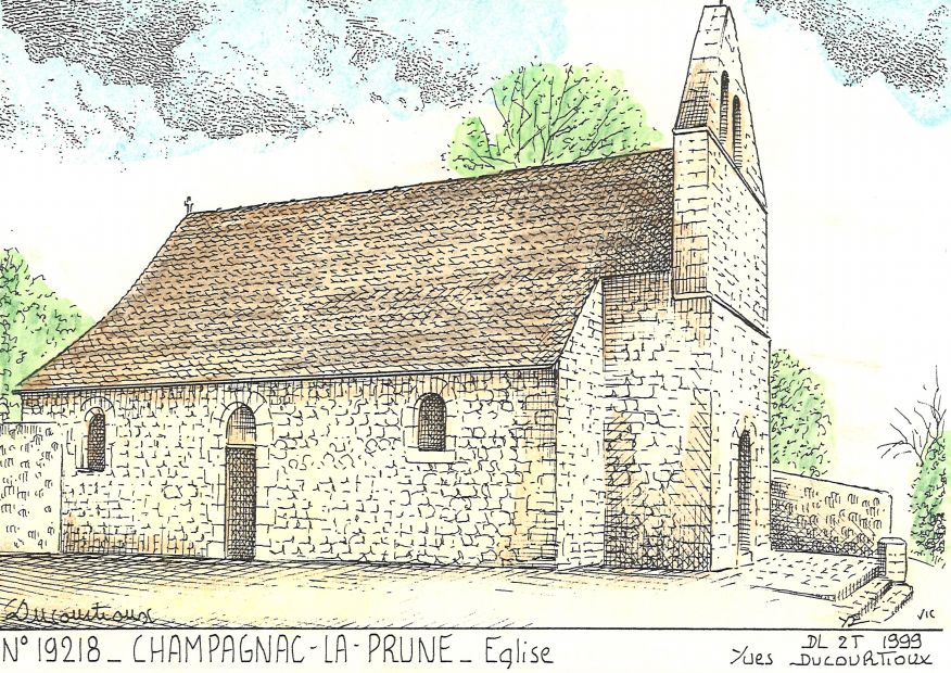 N 19218 - CHAMPAGNAC LA PRUNE - glise