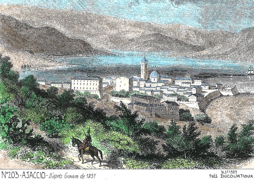 N 20003 - AJACCIO - vue (d'aprs gravure ancienne)