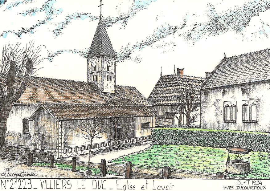N 21223 - VILLIERS LE DUC - église et lavoir