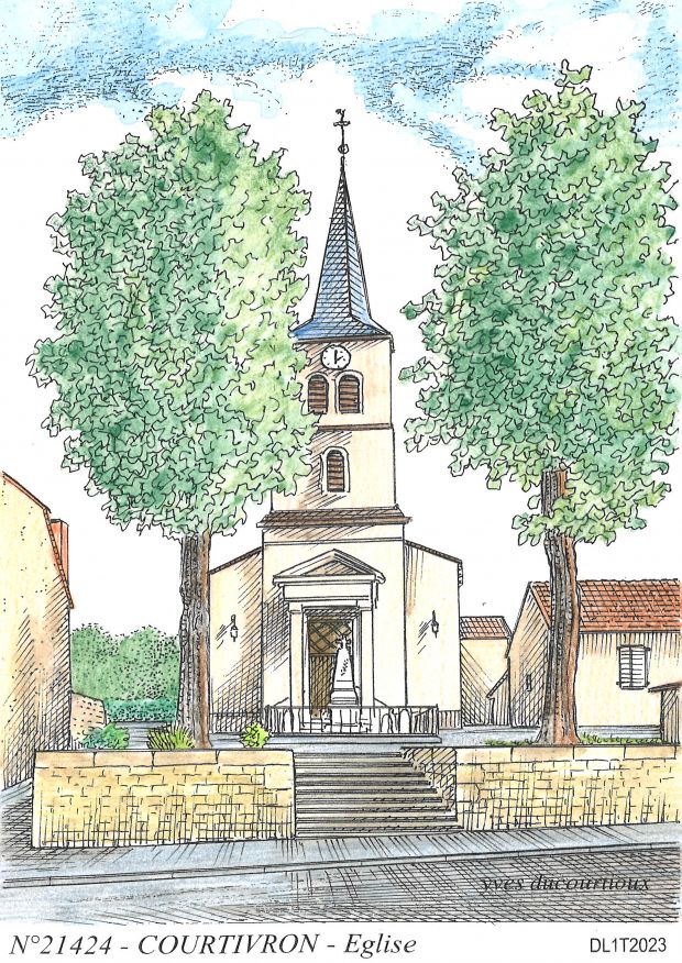 N 21424 - COURTIVRON - église