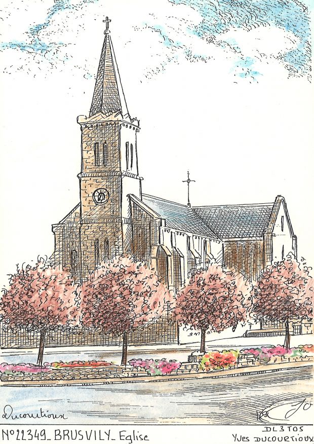N 22349 - BRUSVILY - église