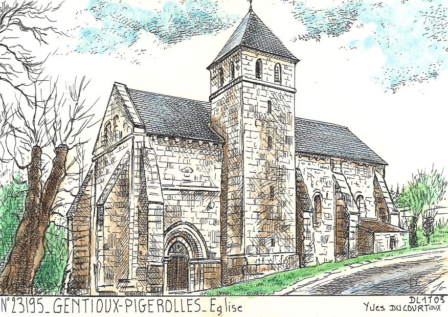 N 23195 - GENTIOUX PIGEROLLES - église