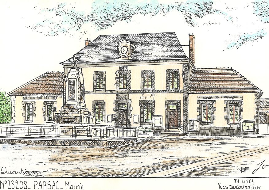 N 23208 - PARSAC - mairie