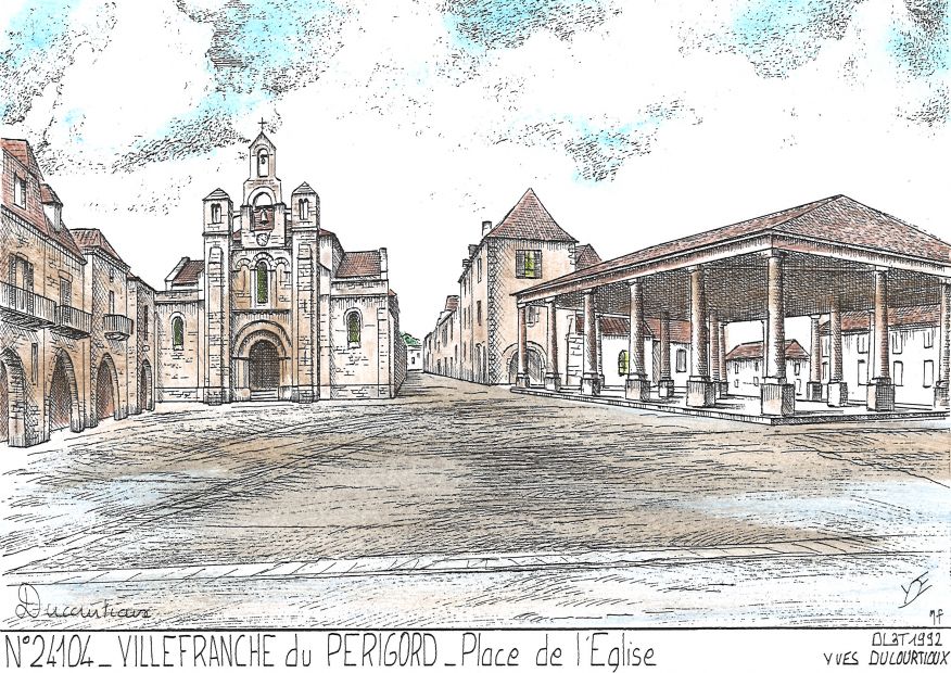 N 24104 - VILLEFRANCHE DU PERIGORD - place de l église