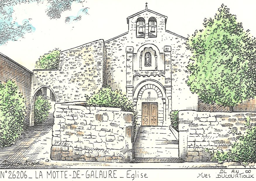 N 26206 - LA MOTTE DE GALAURE - église