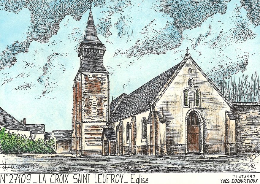 N 27109 - LA CROIX ST LEUFROY - église