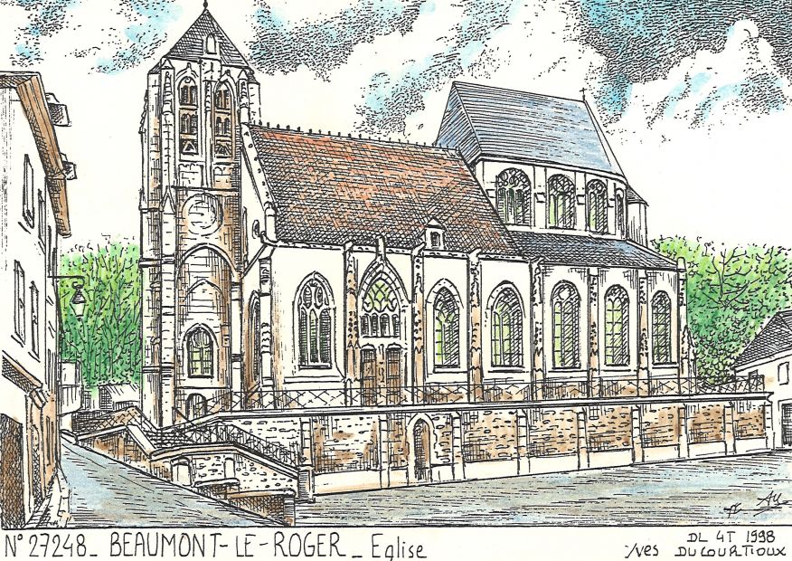 N 27248 - BEAUMONT LE ROGER - glise