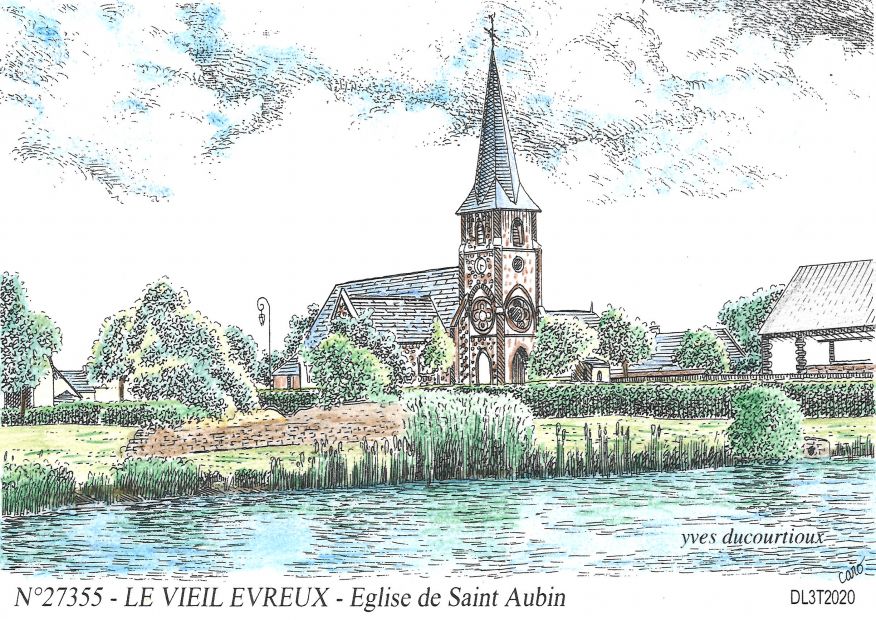 N 27355 - LE VIEIL EVREUX - église de st aubin