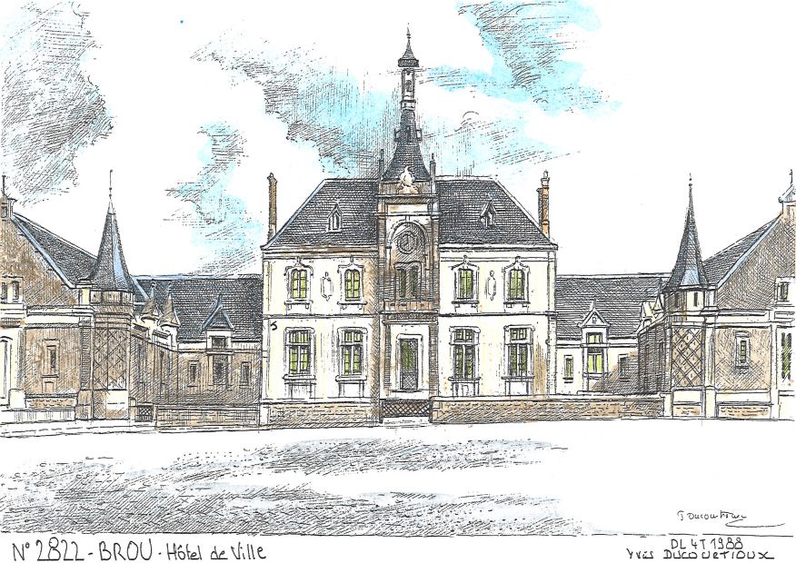 N 28022 - BROU - hôtel de ville