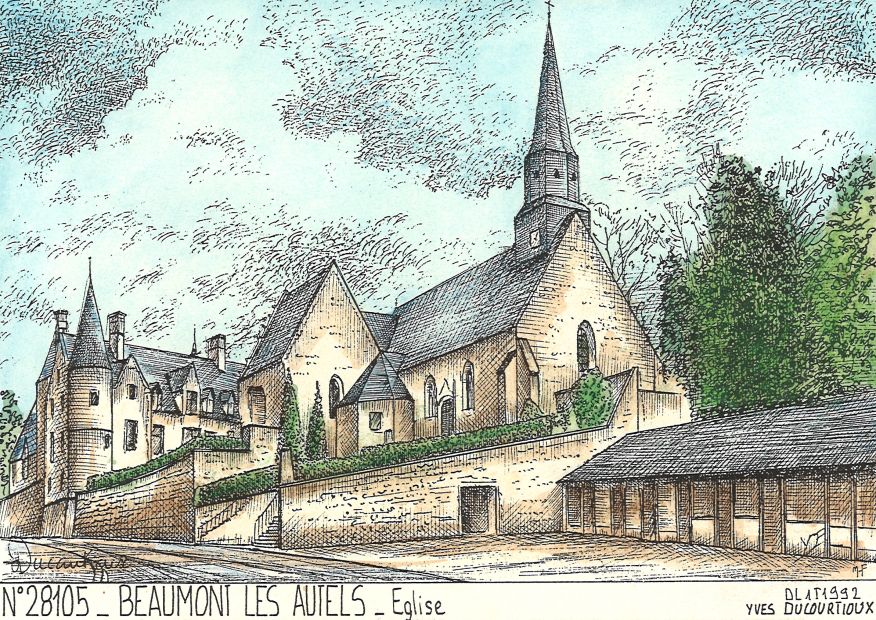 N 28105 - BEAUMONT LES AUTELS - église