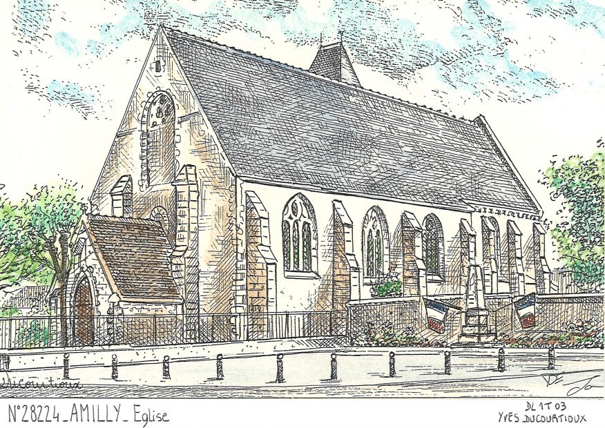 N 28224 - AMILLY - église