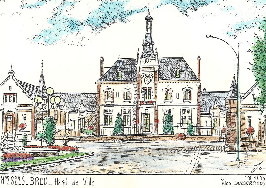 N 28226 - BROU - hôtel de ville