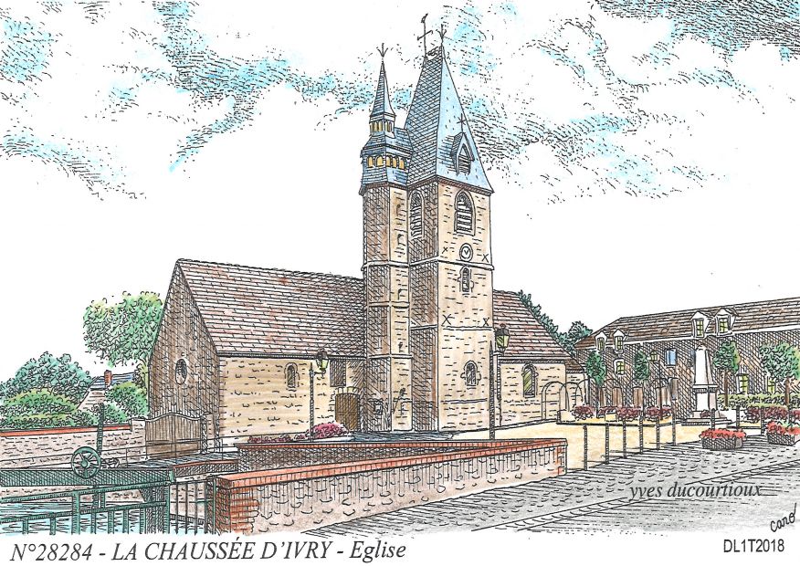 N 28284 - LA CHAUSSEE D IVRY - église