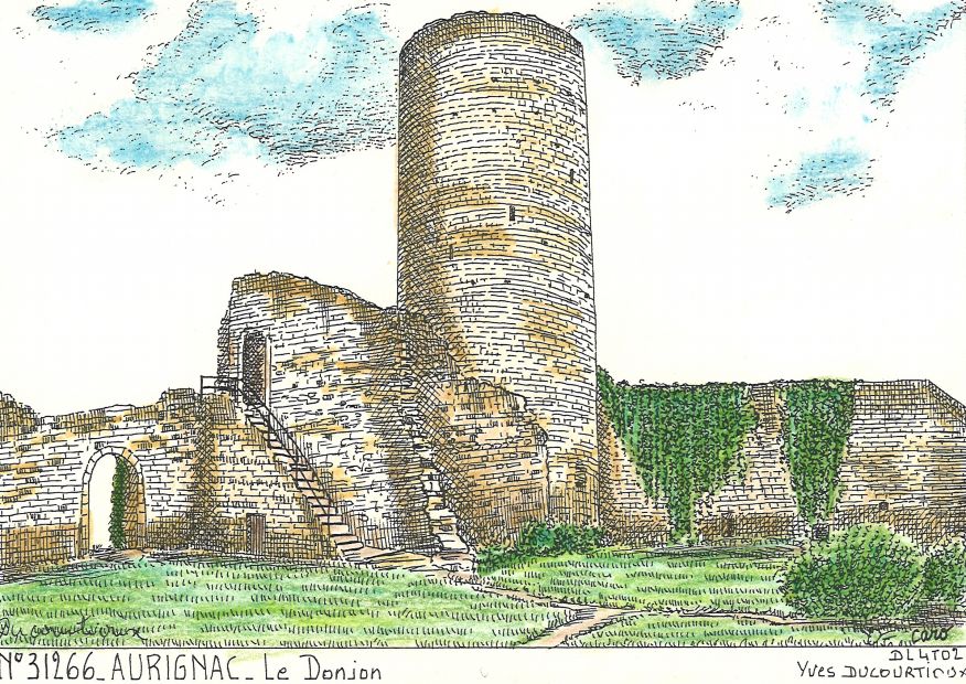 N 31266 - AURIGNAC - le donjon