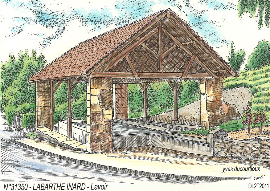 N 31350 - LABARTHE INARD - lavoir