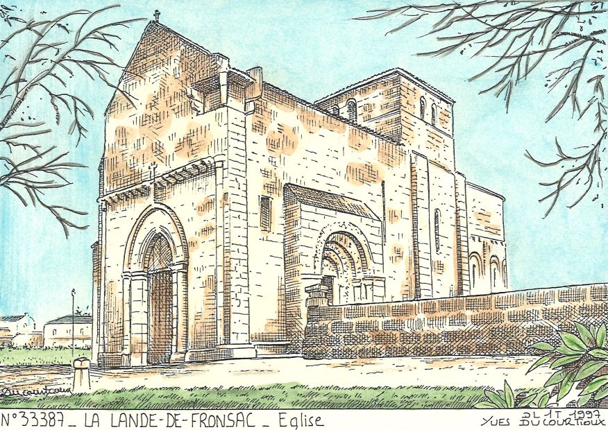 N 33387 - LA LANDE DE FRONSAC - église