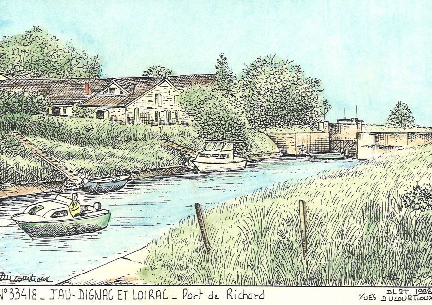 N 33418 - JAU DIGNAC ET LOIRAC - port de richard