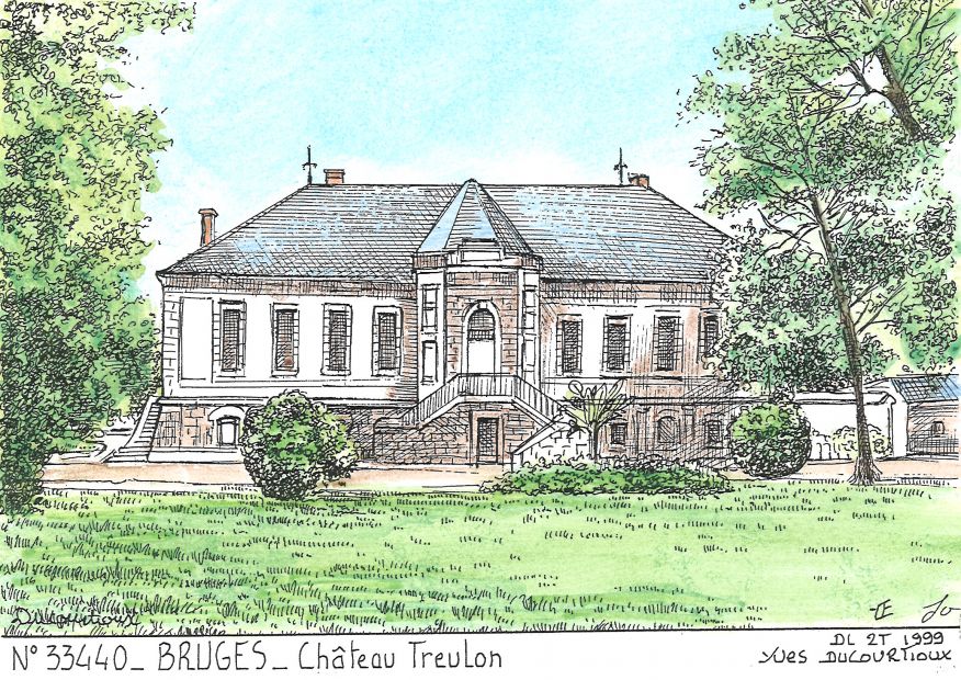 N 33440 - BRUGES - château treulon