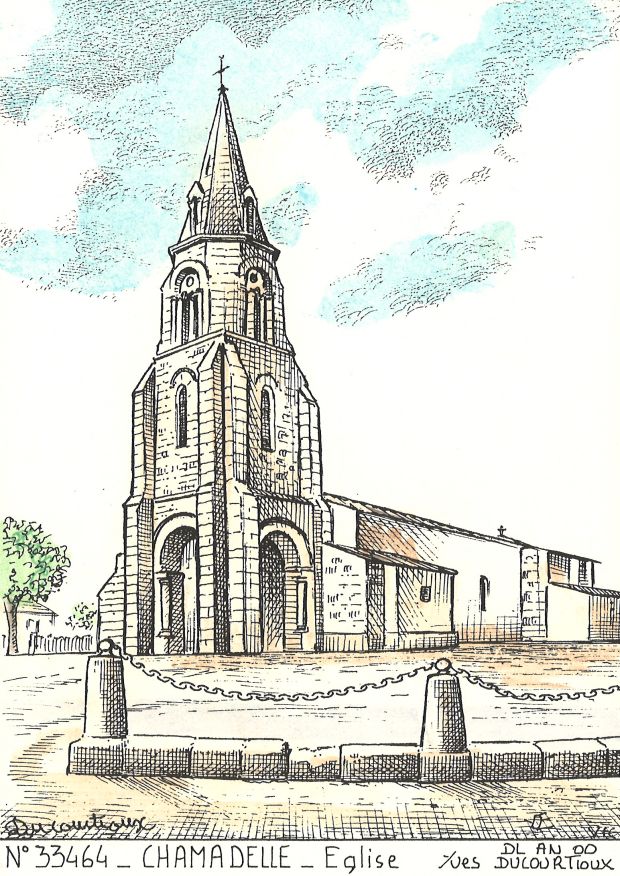 N 33464 - CHAMADELLE - église