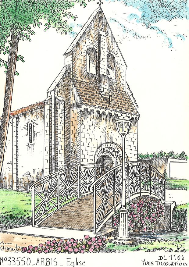 N 33550 - ARBIS - église