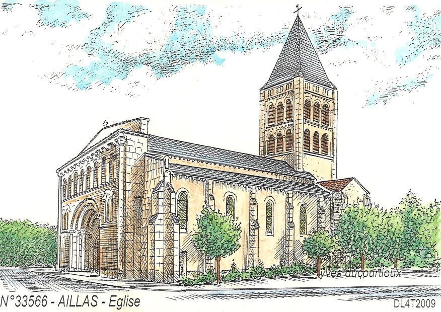 N 33566 - AILLAS - glise