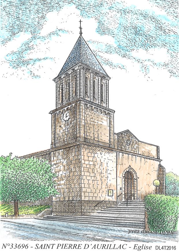 N 33696 - ST PIERRE D AURILLAC - glise