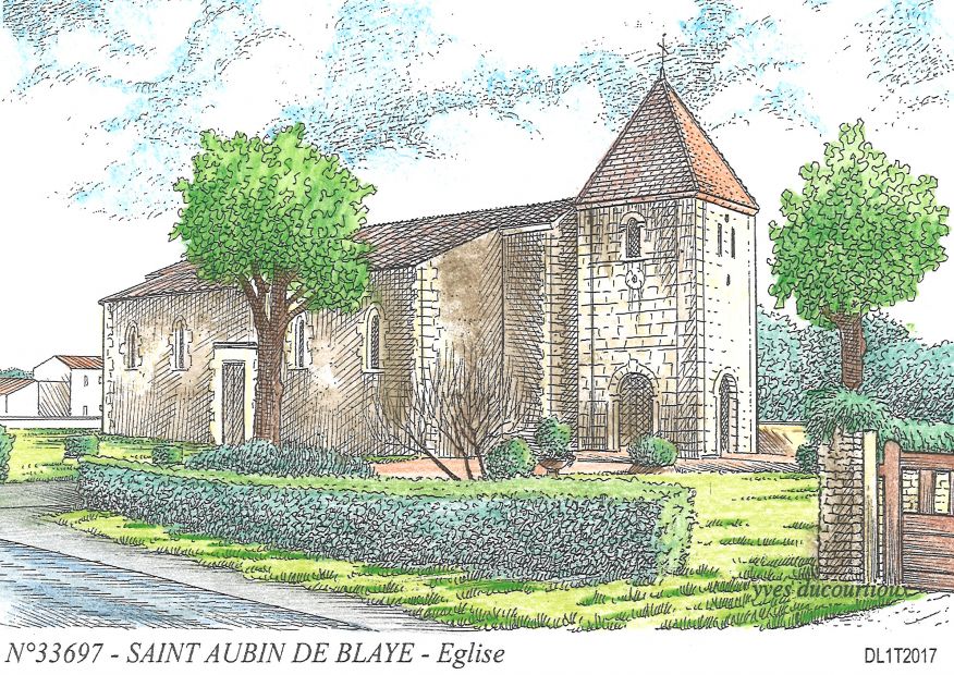 N 33697 - ST AUBIN DE BLAYE - église