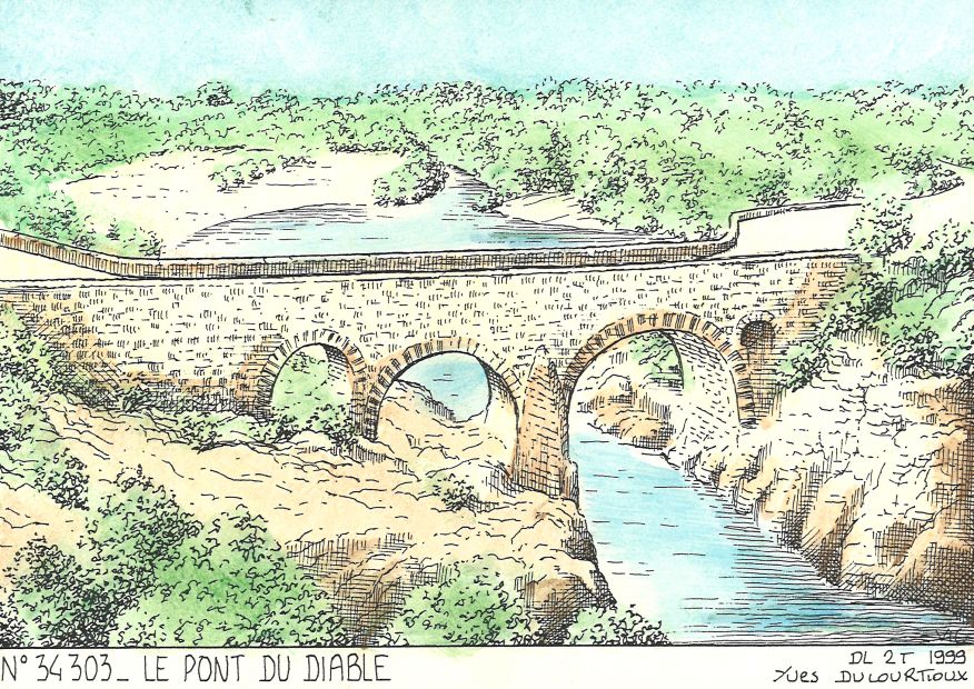 N 34303 - ANIANE - le pont du diable