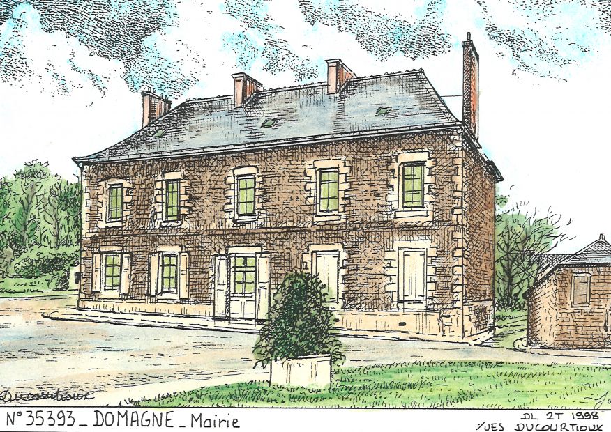 N 35393 - DOMAGNE - mairie