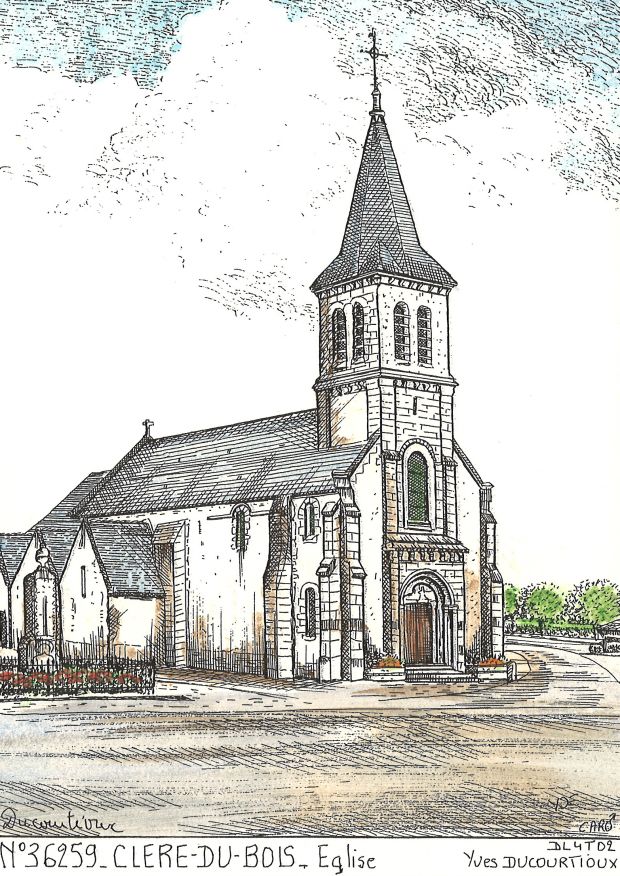 N 36259 - CLERE DU BOIS - église