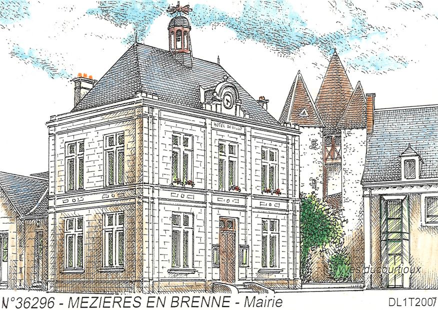 N 36296 - MEZIERES EN BRENNE - mairie