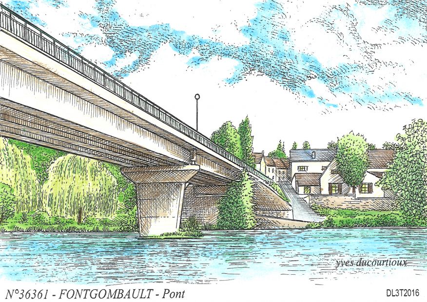 N 36361 - FONTGOMBAULT - pont