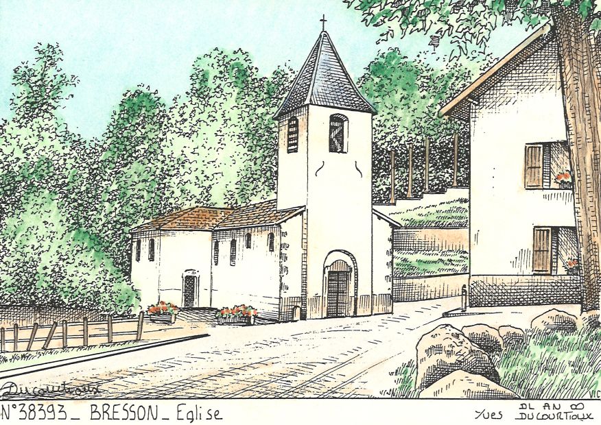 N 38393 - BRESSON - église